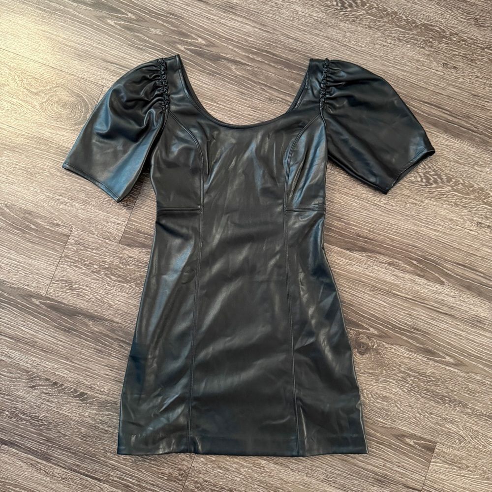 Gap Faux Leather Dress New